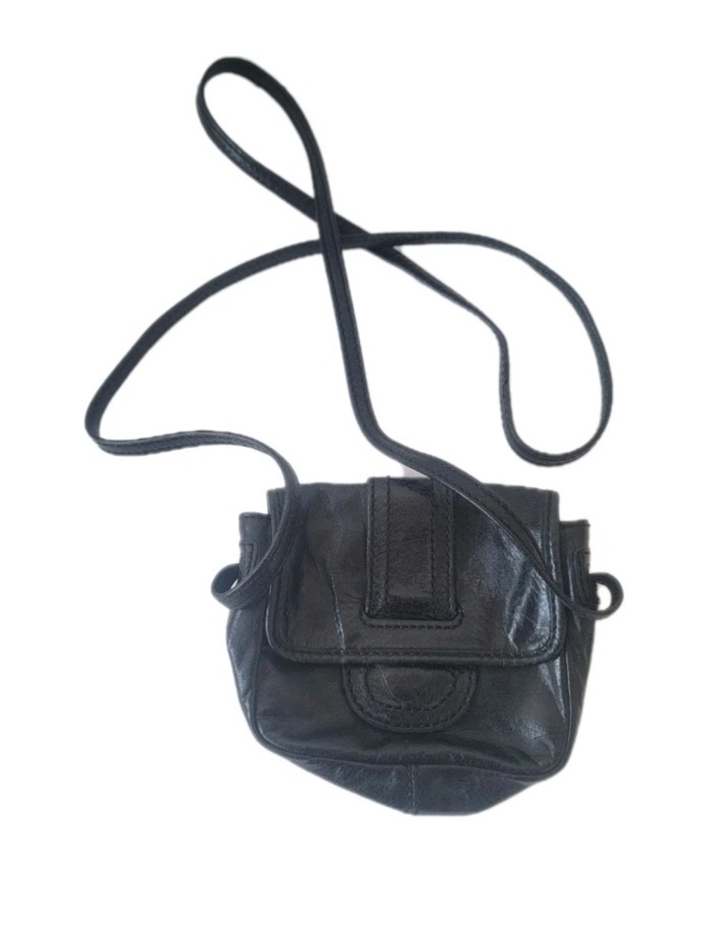 Hobo Intl Black Leather Crossbody Bag Y2k Small Crossbody Hobo 1991
